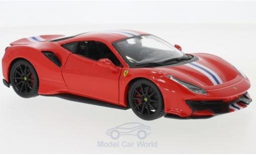 Ferrari 488 1/24 Burago Pista red/white 2018 diecast model cars