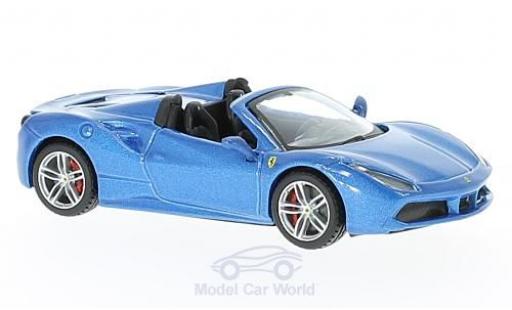 Ferrari 488 1/43 Burago Spider metallic blue 2016 diecast model cars