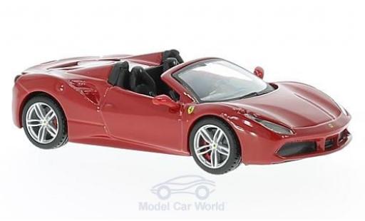 Ferrari 488 1/43 Burago Spider red 2016 diecast model cars