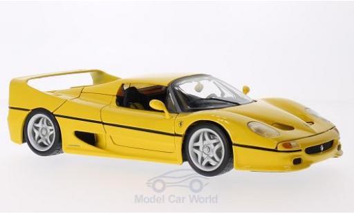 Ferrari F50 1/18 Burago yellow ohne Vitrine diecast model cars