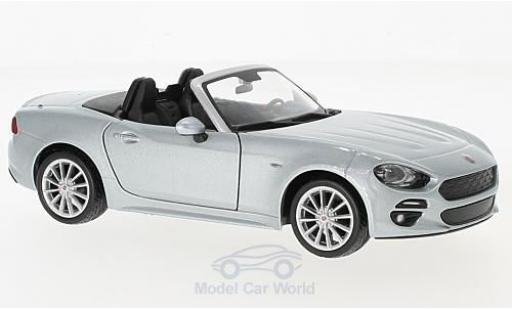 Diecast model cars Fiat 124 1/24 Burago Spider metallic grey 2017 ohne Vitrine Fiat 124 1/24 Burago Spider metallic grey 2017 ohne Vitrine diecast model cars