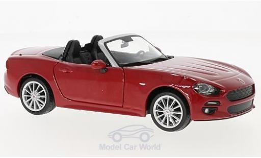 Diecast model cars Fiat 124 1/24 Burago Spider red 2017 ohne Vitrine Fiat 124 1/24 Burago Spider red 2017 ohne Vitrine diecast model cars