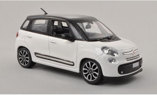 Diecast model cars Fiat 500 1/24 Burago L white/matt-black Fiat 500 1/24 Burago L white/matt-black diecast model cars