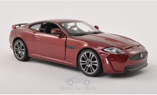 Jaguar XKR S 1/24 Burago -S metallic red diecast model cars