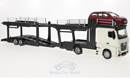Diecast model cars Mercedes Actros 1/43 Burago 2545 Autotransporter mit Ford Focus Turnier Mercedes Actros 1/43 Burago 2545 Autotransporter mit Ford Focus Turnier diecast model cars