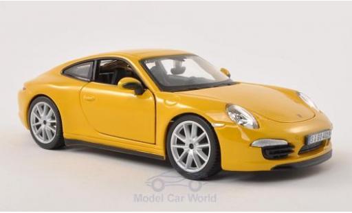 Diecast model cars Porsche 991 S 1/24 Burago 911 () Carrera S yellow Porsche 991 S 1/24 Burago 911 () Carrera S yellow diecast model cars