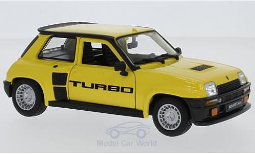 Diecast model cars Renault 5 Turbo 1/24 Burago Turbo yellow 1982 Renault 5 Turbo 1/24 Burago Turbo yellow 1982 diecast model cars