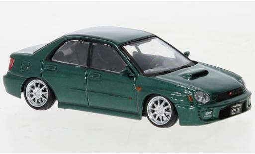 Subaru Impreza 1/64 BM Creations WRX STI metallise green 2001 diecast model cars