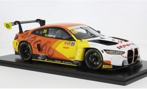 Bmw M4 1/18 Spark GT3 FIA GT World Cup Macau GT Cup 2024 #89 A.Farfus 1:18 diecast model cars