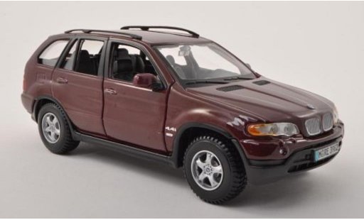 Bmw X5 E53 1/24 Burago red diecast model cars