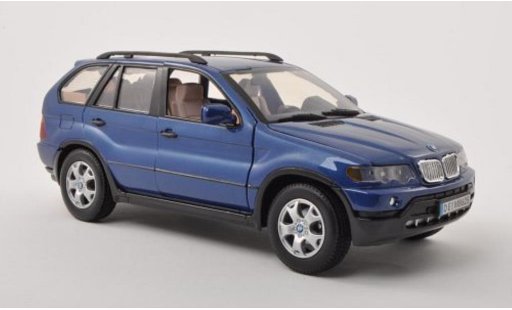 Bmw X5 E53 1/18 Motormax blue diecast model cars