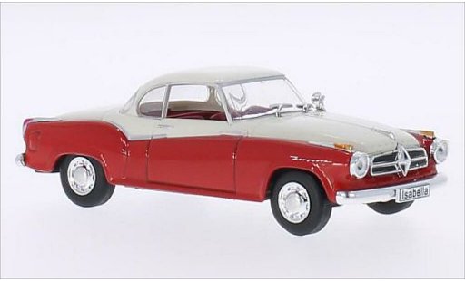Borgward Isabella coupe 1/43 WhiteBox red/matt-white 1957 diecast model cars
