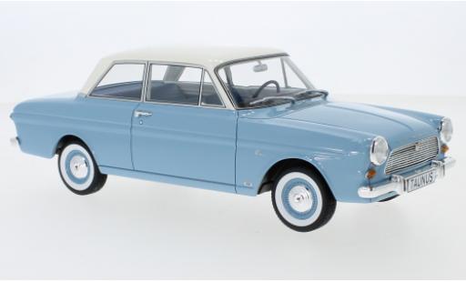 Diecast model cars Ford Taunus 1/18 BoS Models 12M (P4) Limousine blue/white 1965 Ford Taunus 1/18 BoS Models 12M (P4) Limousine blue/white 1965 diecast model cars
