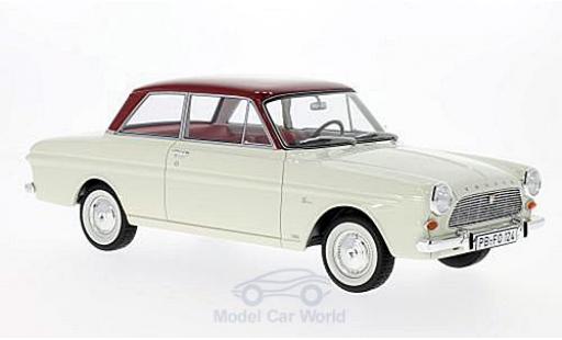 Diecast model cars Ford Taunus 1/18 BoS Models 12M (P4) Limousine white/red 1965 Ford Taunus 1/18 BoS Models 12M (P4) Limousine white/red 1965 diecast model cars