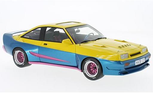 Diecast model cars Opel Manta 1/18 BoS Models B Mattig yellow/blue 1991 avec Glashubdach Opel Manta 1/18 BoS Models B Mattig yellow/blue 1991 avec Glashubdach diecast model cars