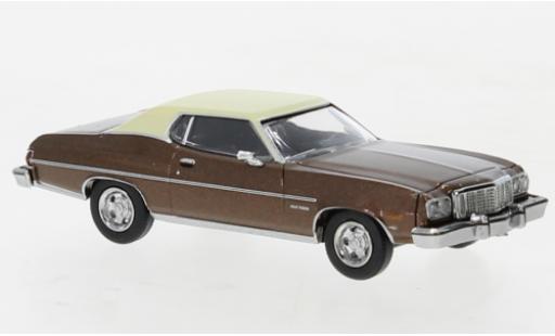 Diecast model cars Ford Gran Torino 1/87 Brekina metallise brun/beige 1976 Ford Gran Torino 1/87 Brekina metallise brun/beige 1976 diecast model cars