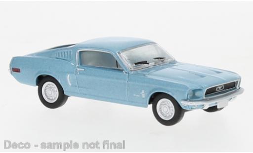 Diecast model cars Ford Mustang 1/87 Brekina Fastback metallise blue 1968 Ford Mustang 1/87 Brekina Fastback metallise blue 1968 diecast model cars