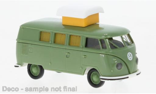 Volkswagen T1 1/87 Brekina b Camper green 1960 diecast model cars