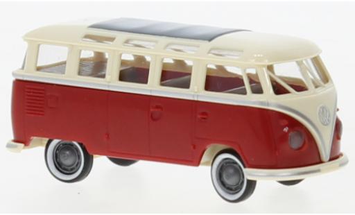 Volkswagen T1 1/87 Brekina b Samba beige clair/red 1960 diecast model cars