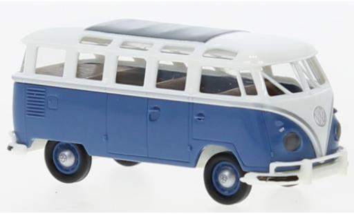 Volkswagen T1 1/87 Brekina b Samba white/blue 1960 diecast model cars