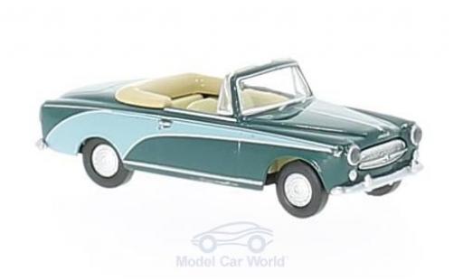 Peugeot 403 1/87 Brekina Cabrio de Luxe green diecast model cars
