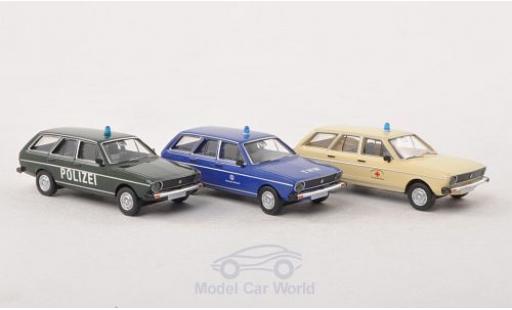 Volkswagen Passat 1/87 Brekina Variant 3er-Set Blaulicht: Polizei DRK THW diecast model cars