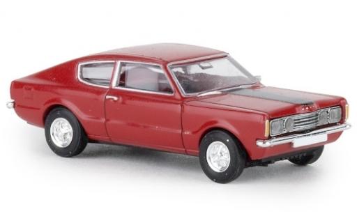 Diecast model cars Ford Taunus 1/87 Brekina Coupe GT red 1972 Capot black Ford Taunus 1/87 Brekina Coupe GT red 1972 Capot black diecast model cars