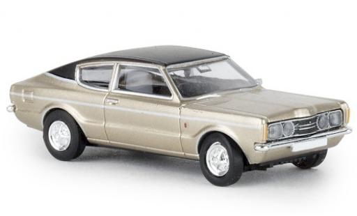 Diecast model cars Ford Taunus 1/87 Brekina Coupe GXL gold/black 1972 Ford Taunus 1/87 Brekina Coupe GXL gold/black 1972 diecast model cars