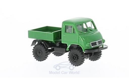 Mercedes Unimog 1/87 Brekina 402 green/black Pritsche diecast model cars