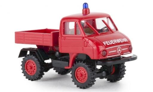 Mercedes Unimog 1/87 Brekina 411 Feuerwehr 1957 Pritsche diecast model cars