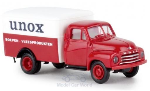 Diecast model cars Opel Blitz 1/87 Brekina Koffer Unox (NL) Opel Blitz 1/87 Brekina Koffer Unox (NL) diecast model cars