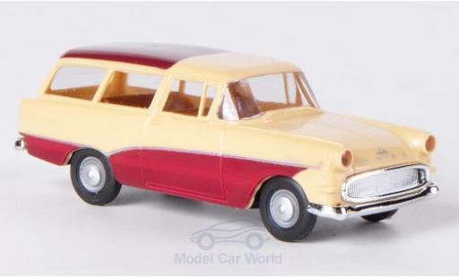 Diecast model cars Opel Rekord 1/87 Brekina P1 Caravan beige/red Opel Rekord 1/87 Brekina P1 Caravan beige/red diecast model cars