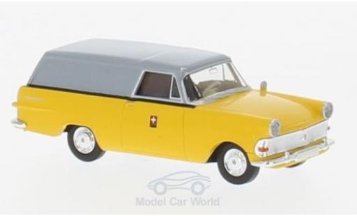 Diecast model cars Opel Rekord 1/87 Brekina P2 Kasten PTT (CH) Opel Rekord 1/87 Brekina P2 Kasten PTT (CH) diecast model cars