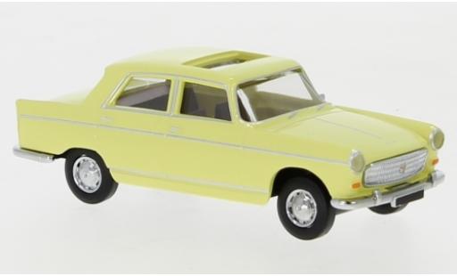 Diecast model cars Peugeot 404 1/87 Brekina yellow 1961 toit ouvrant ouvert Peugeot 404 1/87 Brekina yellow 1961 toit ouvrant ouvert diecast model cars