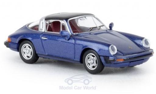 Diecast model cars Porsche 930 Targa 1/87 Brekina 911 G Targa metallic blue 1976 TD Porsche 930 Targa 1/87 Brekina 911 G Targa metallic blue 1976 TD diecast model cars