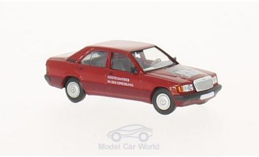 Mercedes 190 E 1/87 Brekina (W201) red Elektroantrieb diecast model cars