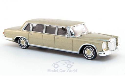 Diecast model cars Mercedes 600 1/87 Brekina Pullman Limousine gold Mercedes 600 1/87 Brekina Pullman Limousine gold diecast model cars
