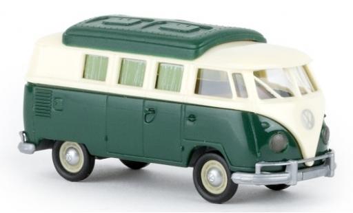 Volkswagen T1 1/87 Brekina b Camper beige/green 1960 avec Dormobildach diecast model cars