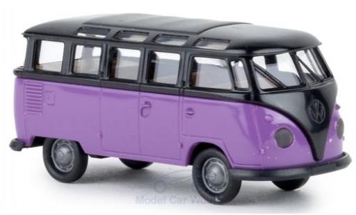 Diecast model cars Volkswagen T1 1/87 Brekina b Samba black/lila Volkswagen T1 1/87 Brekina b Samba black/lila diecast model cars