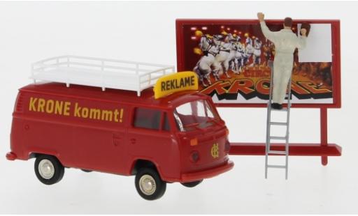 Volkswagen T2 1/87 Brekina Kasten Circus Krone Reklame 1973 avec figurine diecast model cars