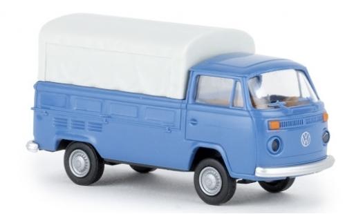 Diecast model cars Volkswagen T2 1/87 Brekina Pritsche blue 1972 Volkswagen T2 1/87 Brekina Pritsche blue 1972 diecast model cars