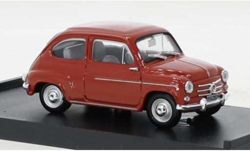 Fiat 600 1/43 Brumm D red 1960 diecast model cars