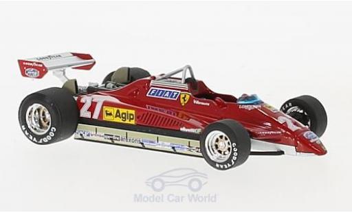 Diecast model cars Ferrari 126 1982 1/43 Brumm C2 Turbo No.27 Formel 1 GP San Marino 1982 G.Villeneuve Ferrari 126 1982 1/43 Brumm C2 Turbo No.27 Formel 1 GP San Marino 1982 G.Villeneuve diecast model cars