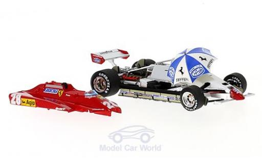 Diecast model cars Ferrari 126 1982 1/43 Brumm C2 Turbo No.28 Formel 1 GP San Marino 1982 mit Rennfahrer und Schirm D.Pironi Ferrari 126 1982 1/43 Brumm C2 Turbo No.28 Formel 1 GP San Marino 1982 mit Rennfahrer und Schirm D.Pironi diecast model cars