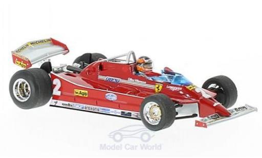 Diecast model cars Ferrari 126 1/43 Brumm C turbo No.2 Formel 1 GP Italien 1980 mit Fahrerfigur G.Villeneuve Ferrari 126 1/43 Brumm C turbo No.2 Formel 1 GP Italien 1980 mit Fahrerfigur G.Villeneuve diecast model cars