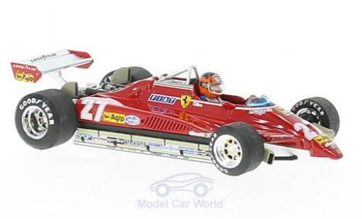 Diecast model cars Ferrari 126 1982 1/43 Brumm C2 turbo No.27 Formel 1 GP Brasilien 1982 mit Fahrerfigur G.Villeneuve Ferrari 126 1982 1/43 Brumm C2 turbo No.27 Formel 1 GP Brasilien 1982 mit Fahrerfigur G.Villeneuve diecast model cars