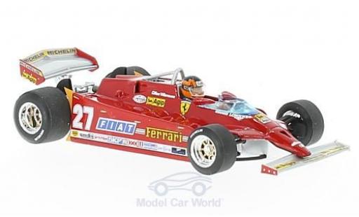 Diecast model cars Ferrari 126 1/43 Brumm CK turbo No.27 Formel 1 GP USA 1981 mit Fahrerfigur G.Villeneuve Ferrari 126 1/43 Brumm CK turbo No.27 Formel 1 GP USA 1981 mit Fahrerfigur G.Villeneuve diecast model cars