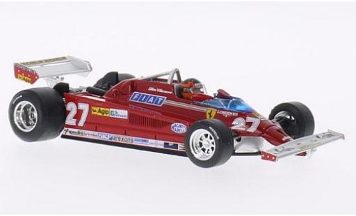 Diecast model cars Ferrari 126 1/43 Brumm CK Turbo No.27 Scuderia Formel 1 GP Italien 1981 avec figurine de conducteur G.Villeneuve Ferrari 126 1/43 Brumm CK Turbo No.27 Scuderia Formel 1 GP Italien 1981 avec figurine de conducteur G.Villeneuve diecast model cars