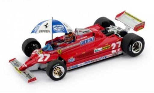 Diecast model cars Ferrari 126 1/43 Brumm CK turbo No.27 Scuderia Formel 1 GP Spanien 1981 mit Figur und Regenschirm G.Villeneuve Ferrari 126 1/43 Brumm CK turbo No.27 Scuderia Formel 1 GP Spanien 1981 mit Figur und Regenschirm G.Villeneuve diecast model cars