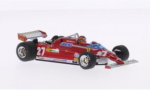 Diecast model cars Ferrari 126 1/43 Brumm CK Turbo No.27 Suderia Formel 1 GP Monte Carlo 1981 avec figurine de conducteur G.Villeneuve Ferrari 126 1/43 Brumm CK Turbo No.27 Suderia Formel 1 GP Monte Carlo 1981 avec figurine de conducteur G.Villeneuve diecast model cars